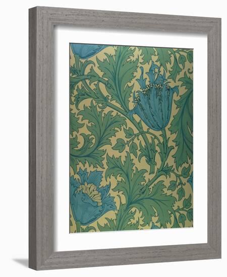 Anemone' Design-William Morris-Framed Giclee Print