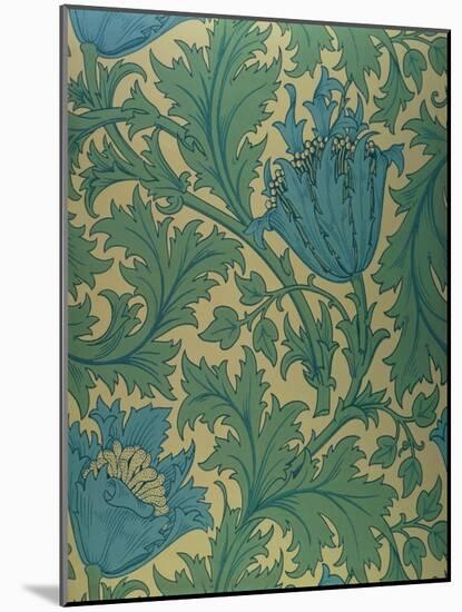 Anemone' Design-William Morris-Mounted Giclee Print