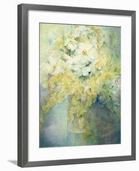 Anemone Japonica - White Queen and Molu-Karen Armitage-Framed Giclee Print