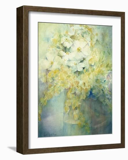 Anemone Japonica - White Queen and Molu-Karen Armitage-Framed Giclee Print