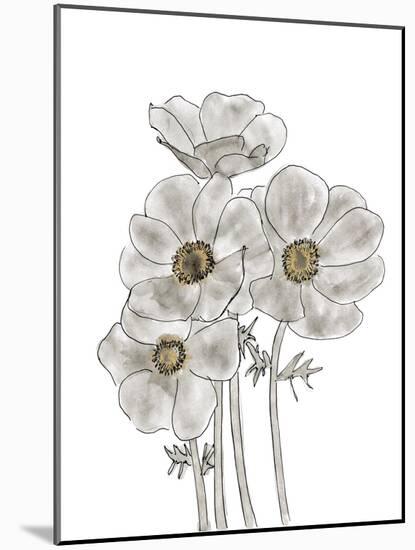 Anemone Quartet-Belle Poesia-Mounted Giclee Print