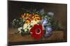 Anemone, White Spirea, Calceolaria and Blue Geranium-Johan Laurentz Jensen-Mounted Giclee Print