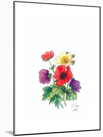 Anemones, 2007-Nell Hill-Mounted Giclee Print