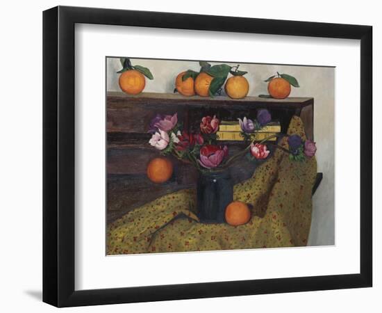 Anemones and Oranges, 1924, 1924-Félix Vallotton-Framed Giclee Print