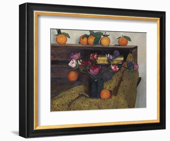 Anemones and Oranges, 1924, 1924-Félix Vallotton-Framed Giclee Print