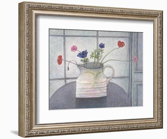 Anemones and Poppies in White Jug-Ruth Addinall-Framed Giclee Print