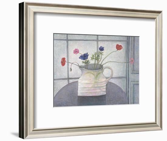 Anemones and Poppies in White Jug-Ruth Addinall-Framed Giclee Print