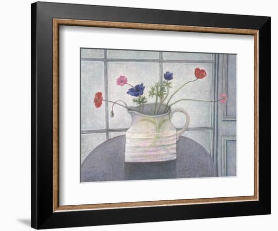 Anemones and Poppies in White Jug-Ruth Addinall-Framed Giclee Print