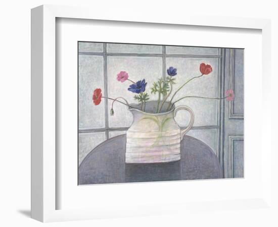 Anemones and Poppies in White Jug-Ruth Addinall-Framed Giclee Print