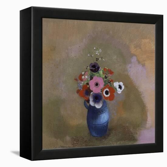 Anémones dans un vase bleu-Odilon Redon-Framed Premier Image Canvas