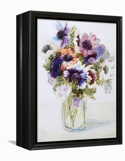 Anemones in a Glass Jug, 2000-Joan Thewsey-Framed Premier Image Canvas