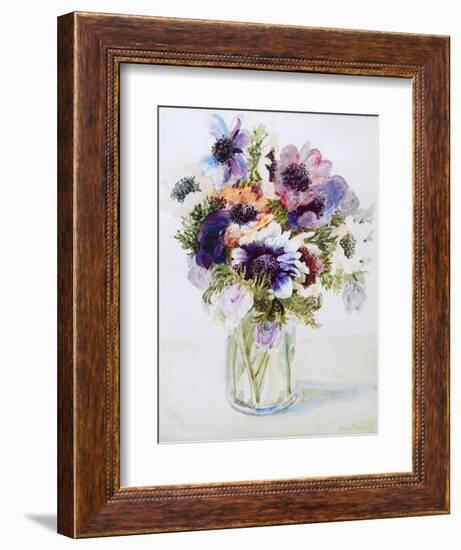 Anemones in a Glass Jug, 2000-Joan Thewsey-Framed Giclee Print