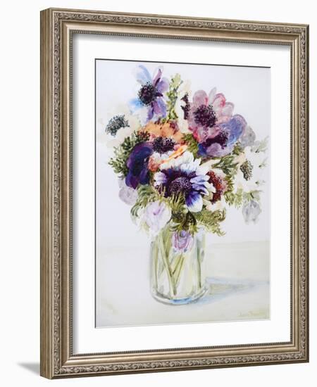 Anemones in a Glass Jug, 2000-Joan Thewsey-Framed Giclee Print