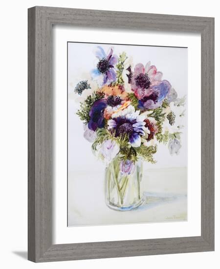 Anemones in a Glass Jug, 2000-Joan Thewsey-Framed Giclee Print