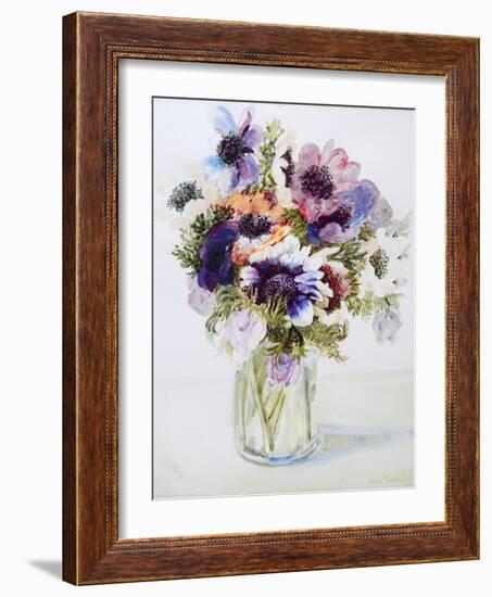Anemones in a Glass Jug, 2000-Joan Thewsey-Framed Giclee Print