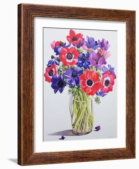 Anemones in a Glass Jug, 2007-Christopher Ryland-Framed Giclee Print