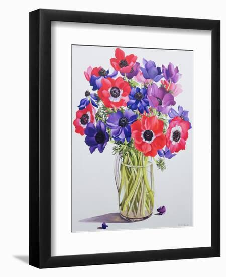 Anemones in a Glass Jug, 2007-Christopher Ryland-Framed Giclee Print