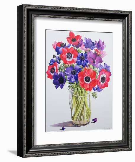 Anemones in a Glass Jug, 2007-Christopher Ryland-Framed Giclee Print