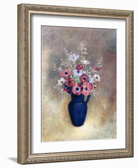 Anemones in a Jug, 1910-15-Odilon Redon-Framed Giclee Print