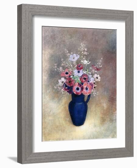 Anemones in a Jug, 1910-15-Odilon Redon-Framed Giclee Print