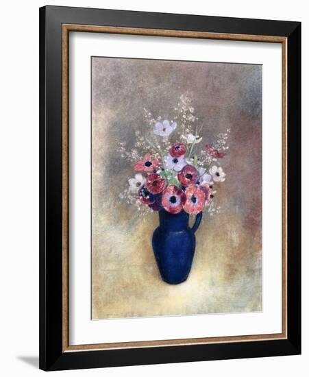 Anemones in a Jug, 1910-15-Odilon Redon-Framed Giclee Print