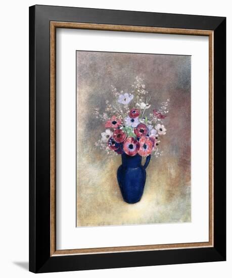 Anemones in a Jug, 1910-15-Odilon Redon-Framed Giclee Print