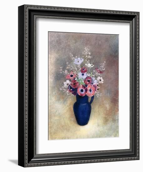 Anemones in a Jug, 1910-15-Odilon Redon-Framed Giclee Print