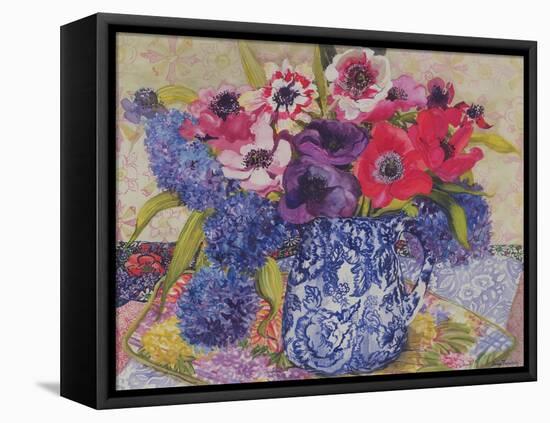 Anemones in an Antique Jug-Joan Thewsey-Framed Premier Image Canvas
