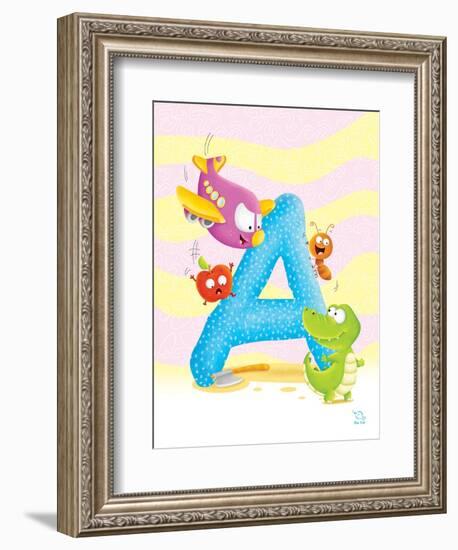 Angel A-Blue Fish-Framed Art Print