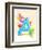 Angel A-Blue Fish-Framed Art Print