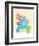 Angel A-Blue Fish-Framed Art Print