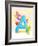 Angel A-Blue Fish-Framed Art Print