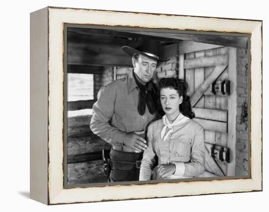 Angel and the Badman, John Wayne, Gail Russell, 1947-null-Framed Stretched Canvas