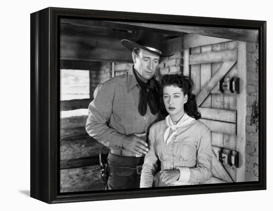 Angel and the Badman, John Wayne, Gail Russell, 1947-null-Framed Stretched Canvas
