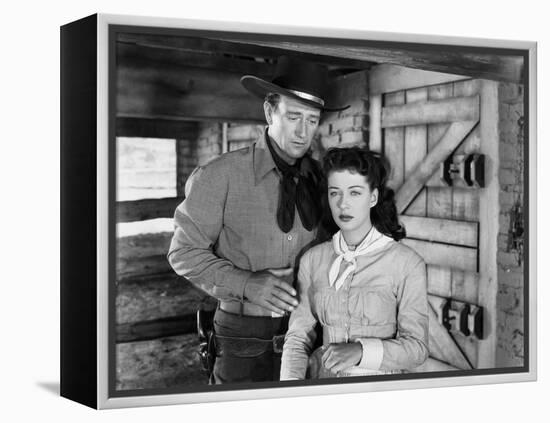 Angel and the Badman, John Wayne, Gail Russell, 1947-null-Framed Stretched Canvas