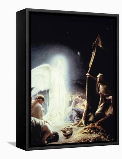 Angel and the Shepherds-Carl Bloch-Framed Premier Image Canvas