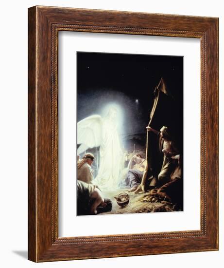 Angel and the Shepherds-Carl Bloch-Framed Giclee Print