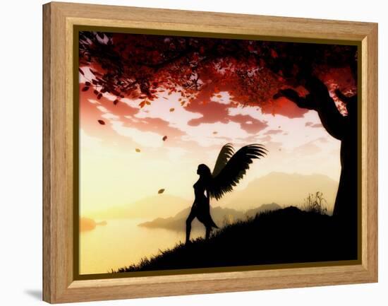 Angel at Dawn-Julie Fain-Framed Stretched Canvas