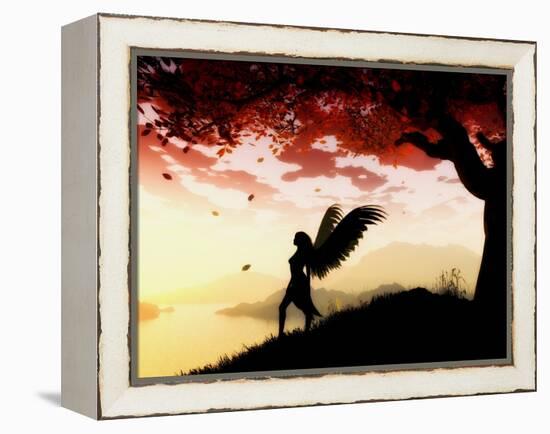 Angel at Dawn-Julie Fain-Framed Stretched Canvas