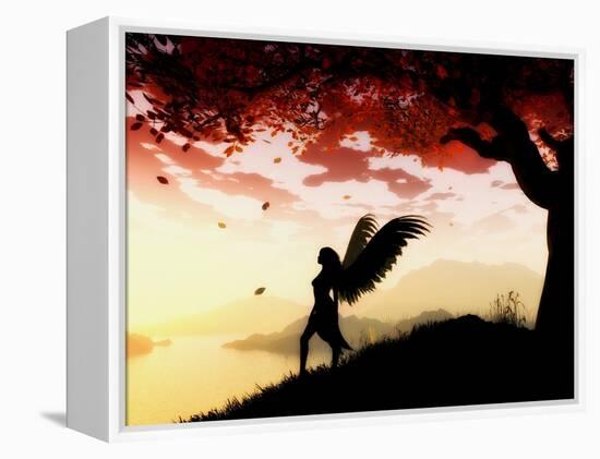 Angel at Dawn-Julie Fain-Framed Stretched Canvas