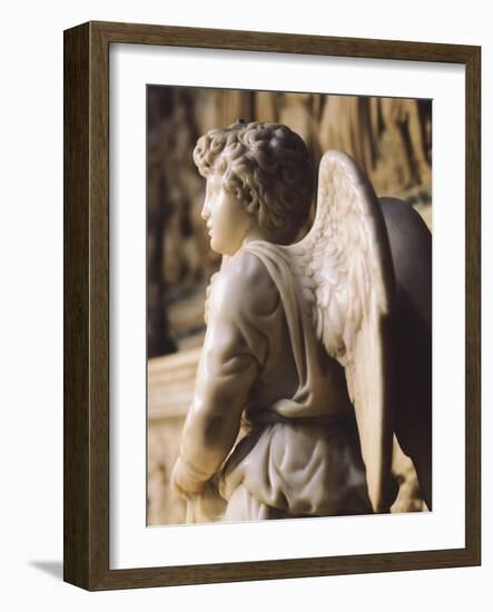 Angel Candelabra for the Ark of St Dominic-Michelangelo Buonarroti-Framed Giclee Print