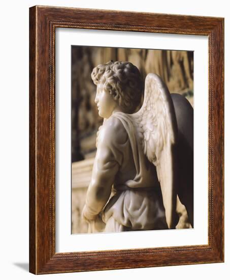 Angel Candelabra for the Ark of St Dominic-Michelangelo Buonarroti-Framed Giclee Print