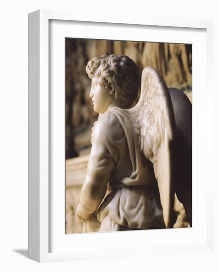 Angel Candelabra for the Ark of St Dominic-Michelangelo Buonarroti-Framed Giclee Print