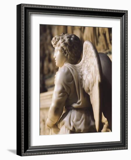 Angel Candelabra for the Ark of St Dominic-Michelangelo Buonarroti-Framed Giclee Print