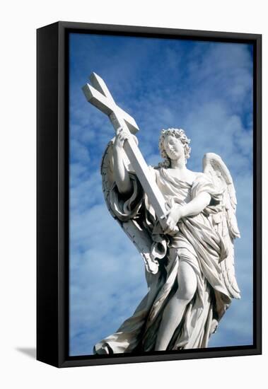 Angel Carrying a Cross, from the Ponte St Angelo, Rome, Italy, 1669-Gian Lorenzo Bernini-Framed Premier Image Canvas