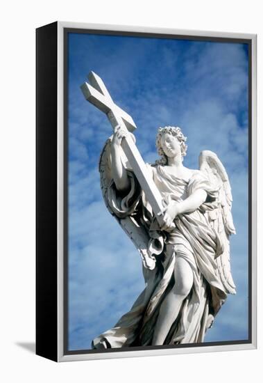 Angel Carrying a Cross, from the Ponte St Angelo, Rome, Italy, 1669-Gian Lorenzo Bernini-Framed Premier Image Canvas