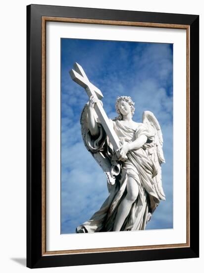 Angel Carrying a Cross, from the Ponte St Angelo, Rome, Italy, 1669-Gian Lorenzo Bernini-Framed Photographic Print