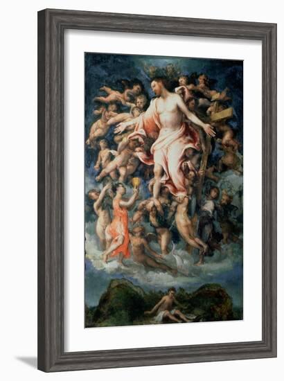 Angel Collecting Blood from the Wounds of Christ, 1543-Lorenzo Lotto-Framed Giclee Print