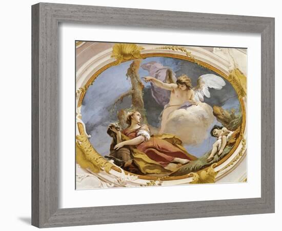 Angel Comforts Hagar in Wilderness-Giovanni Battista Tiepolo-Framed Giclee Print