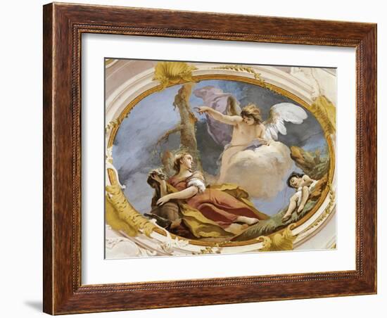 Angel Comforts Hagar in Wilderness-Giovanni Battista Tiepolo-Framed Giclee Print